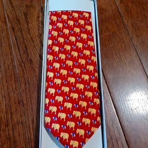 Cauvery elephant silk tie